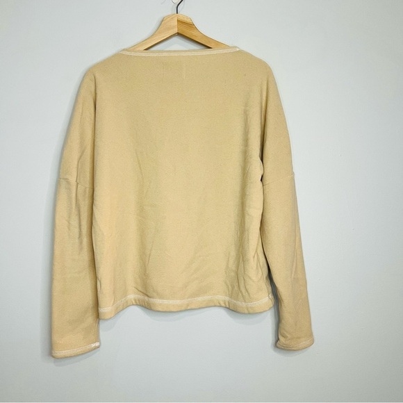 DUDLEY STEPHENS Somerset Sweatshirt in Tan Terry Fleece size medium - Picture 5 of 9